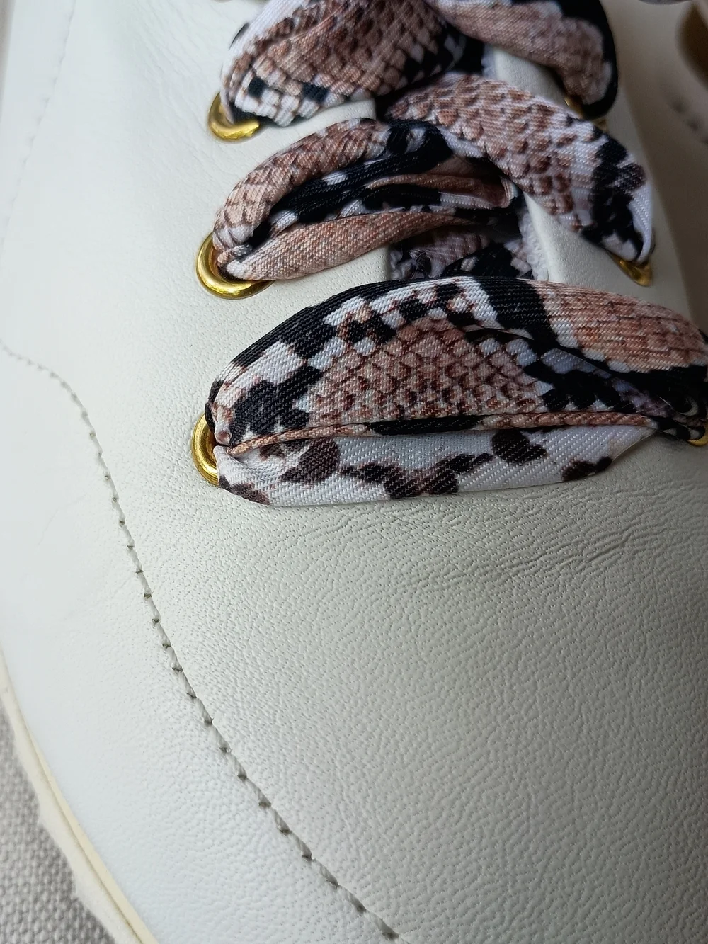 Judari White & Gold Women’s Milan Italy Leather Sneakers_37